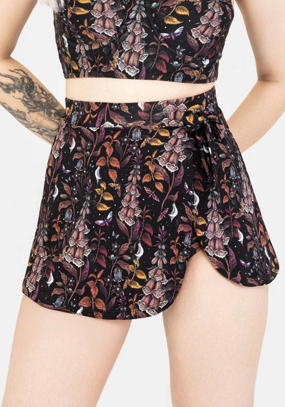 Foxglove Floral Print Wrap Swim Skirt