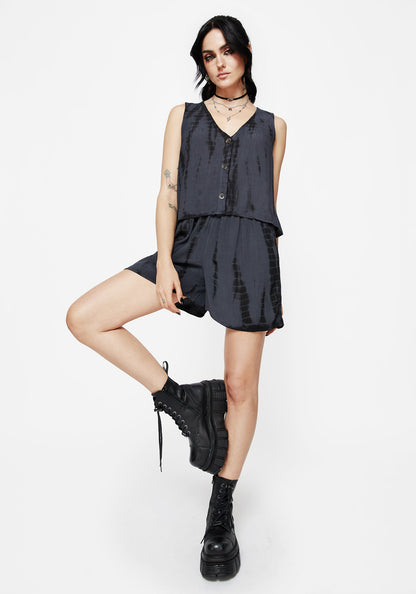 Aria Tie Dye Button Up Top