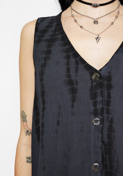 Aria Tie Dye Button Up Top