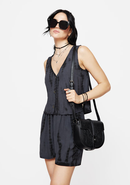 Aria Tie Dye Button Up Top