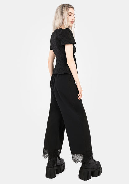 Polgara Floral Jacquard Peplum Top