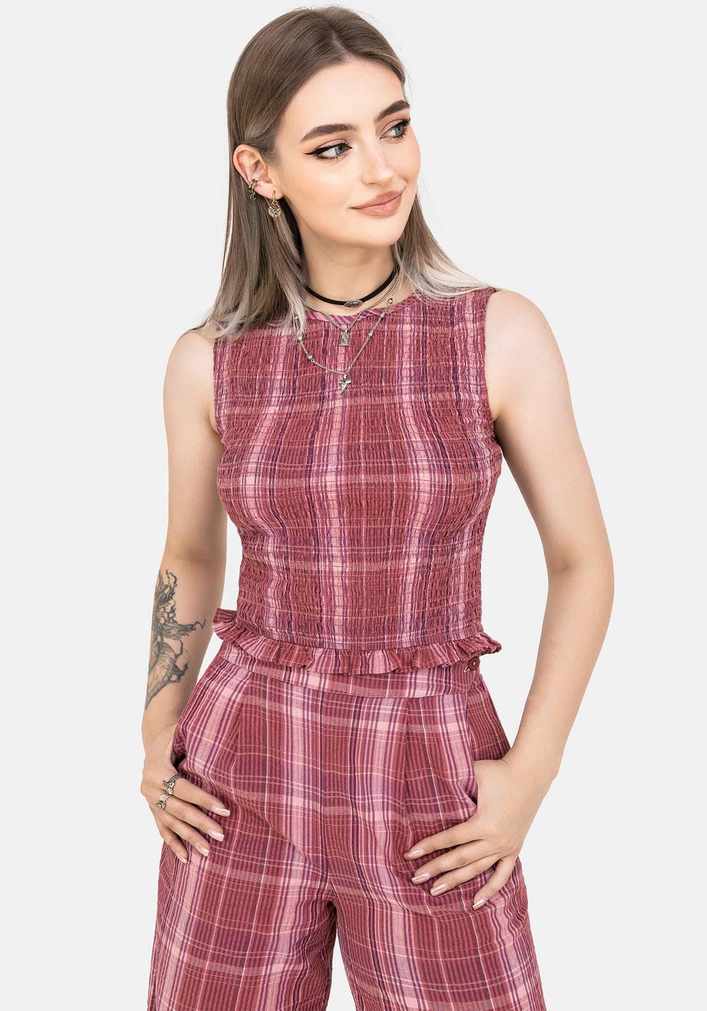 Zorina Cotton Shirred Vest Top