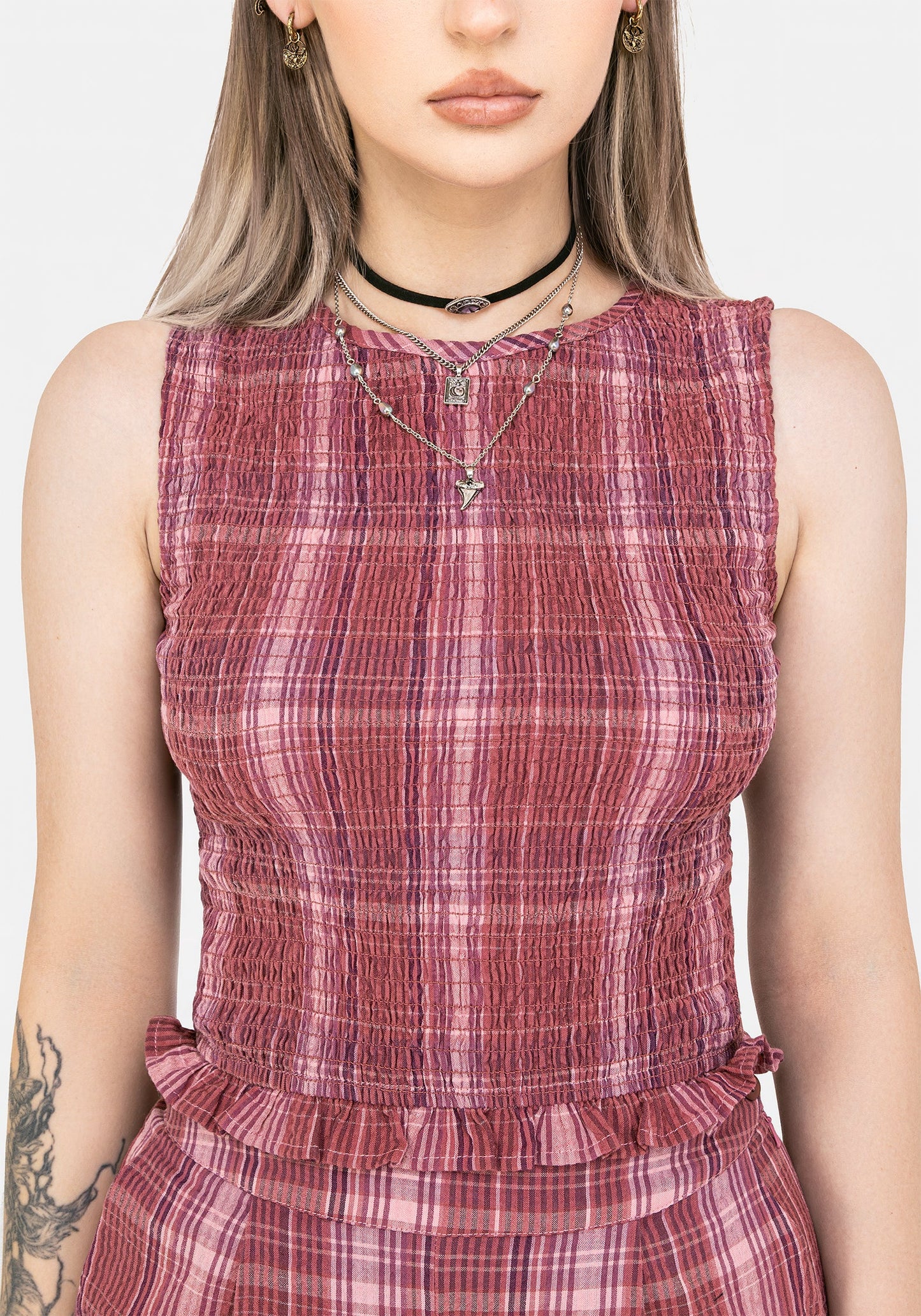 Zorina Cotton Shirred Vest Top