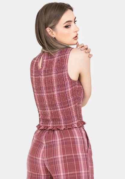 Zorina Cotton Shirred Vest Top