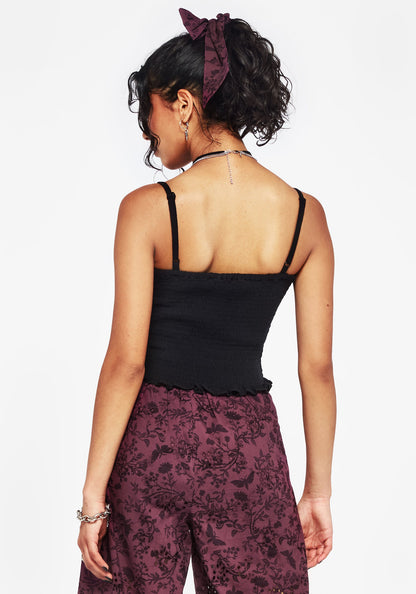 Helia Cotton Shirred Cami Top