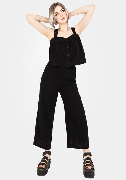 Damara Embroidered Cotton Button Up Blouse