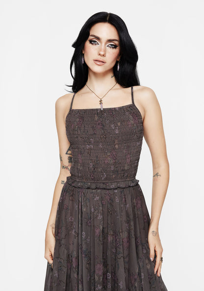 Arnora Chiffon Shirred Bodice Cami Top