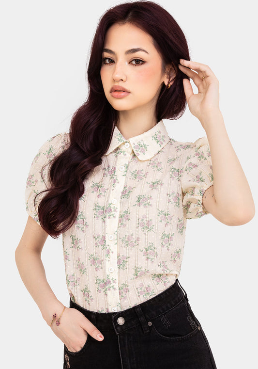 Pleasance Cotton Puff Sleeve Blouse