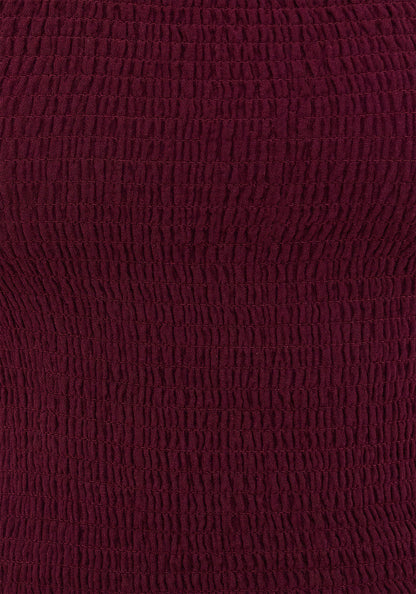 Midsommar Cotton Asymmetric Shirred Top