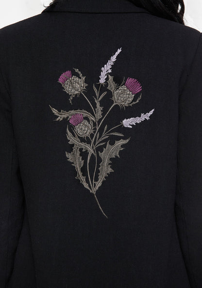 Chloris Embroidered Longline Blazer