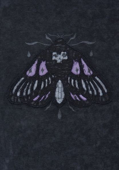 Summertime Cotton Moth Applique T-Shirt