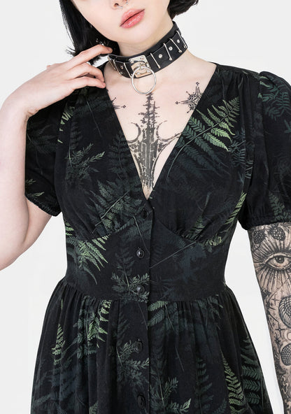 Fernery Button Up Corset Mini Dress
