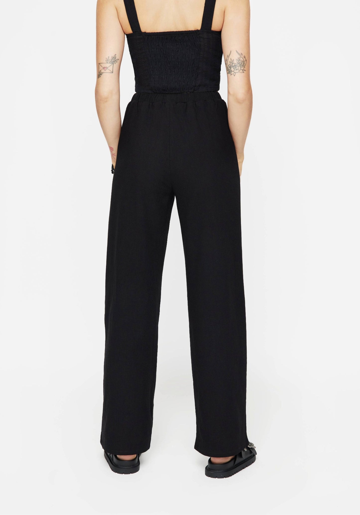 Thorell Embroidered Cotton Wide Leg Trousers