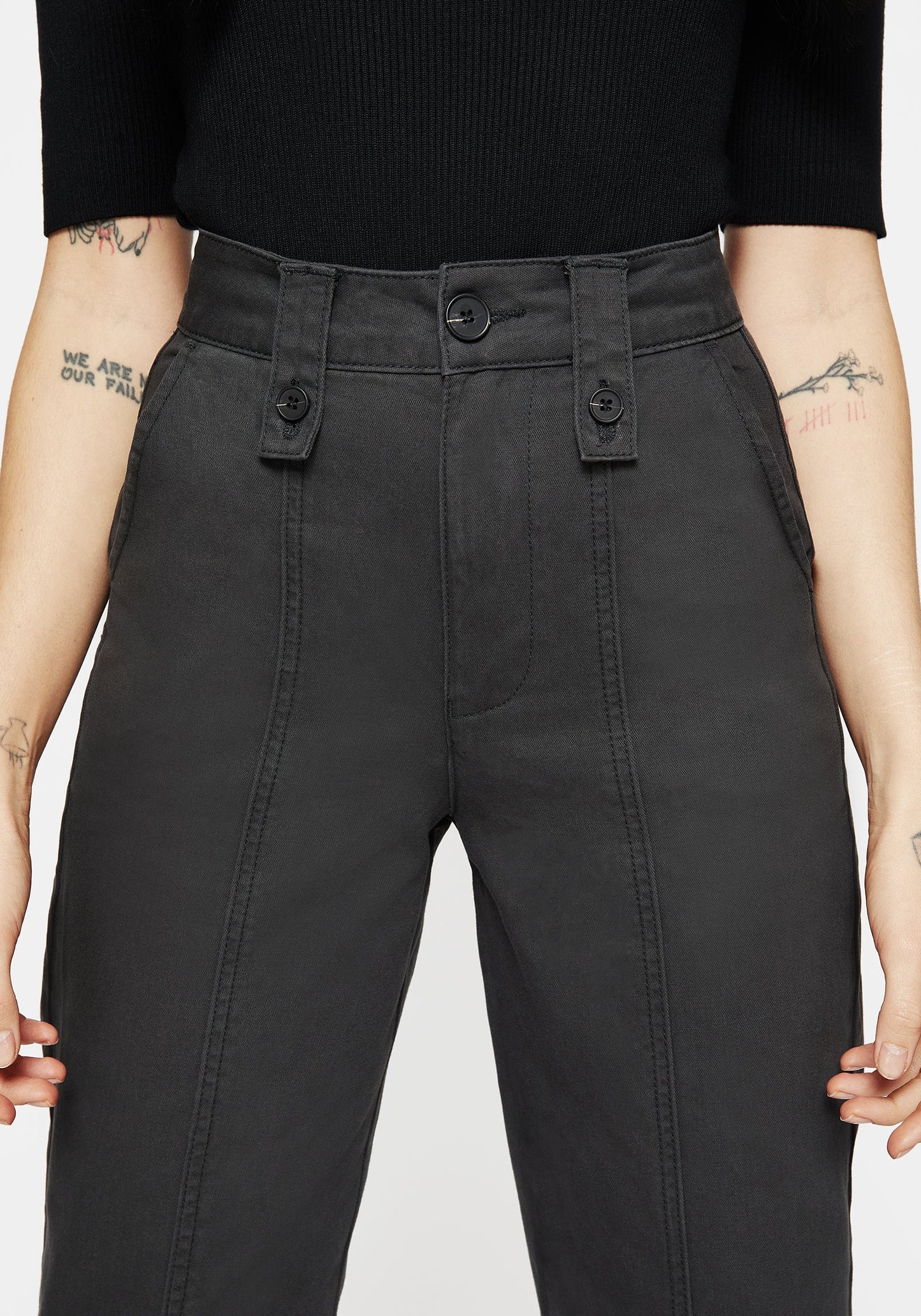 Pinhead Embroidered Belted Balloon Leg Trousers