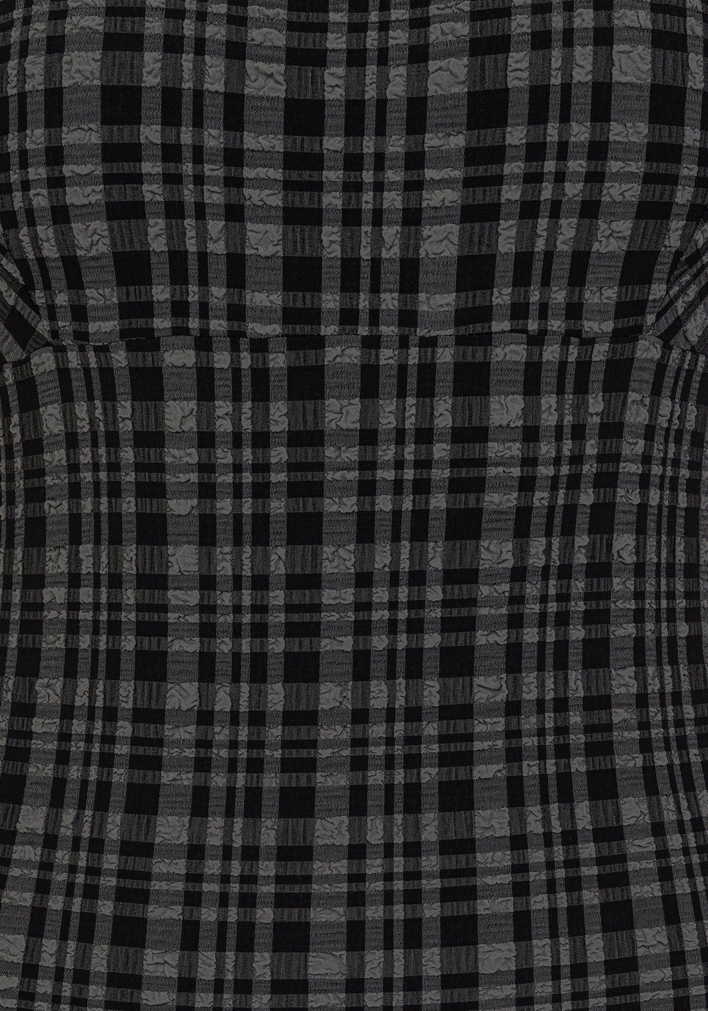 Slate Textured Check Square Neck Swimsuit