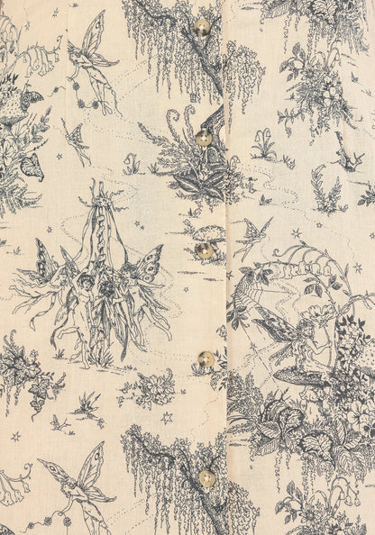 Maypole Cotton Print Button Up Midaxi Dress