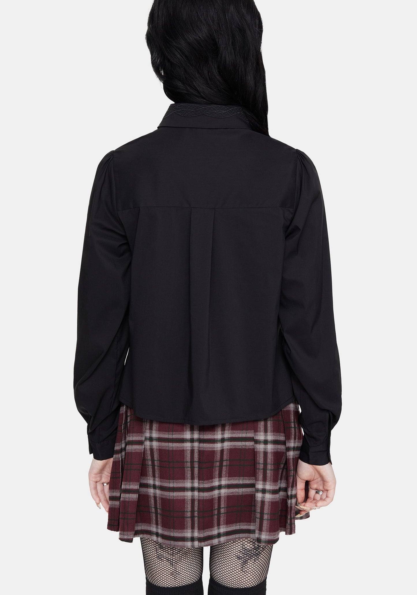 Shadowbane Long Sleeve Button Up Snake Detail Shirt