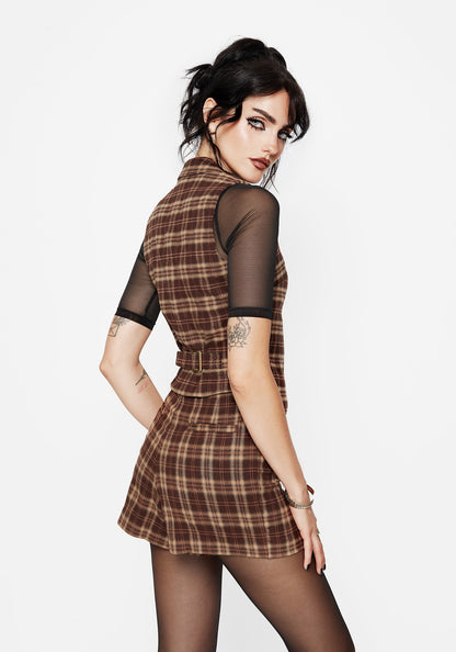 Milo Check Collared Waistcoat