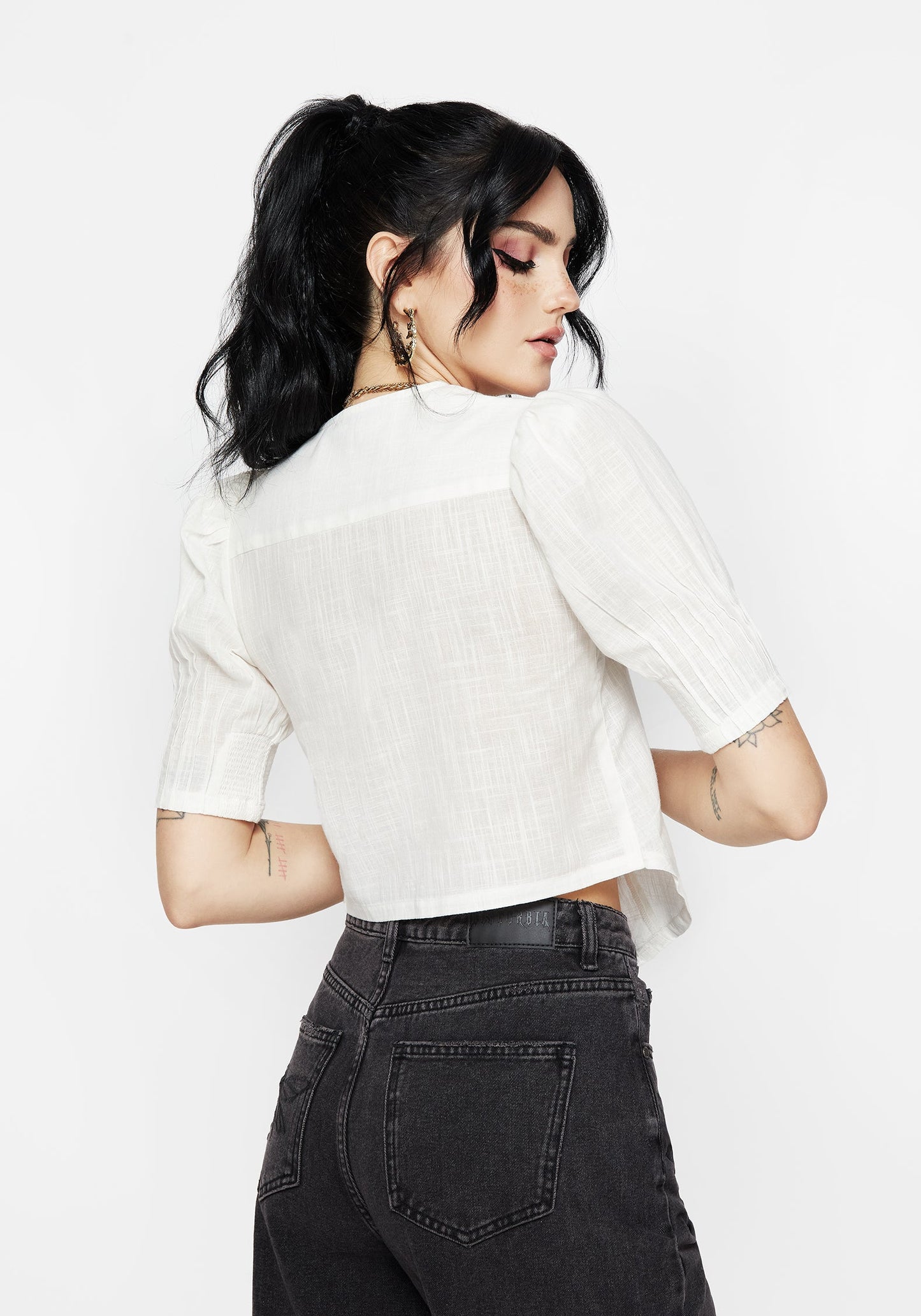 Parilia Cotton V Neck Blouse Top