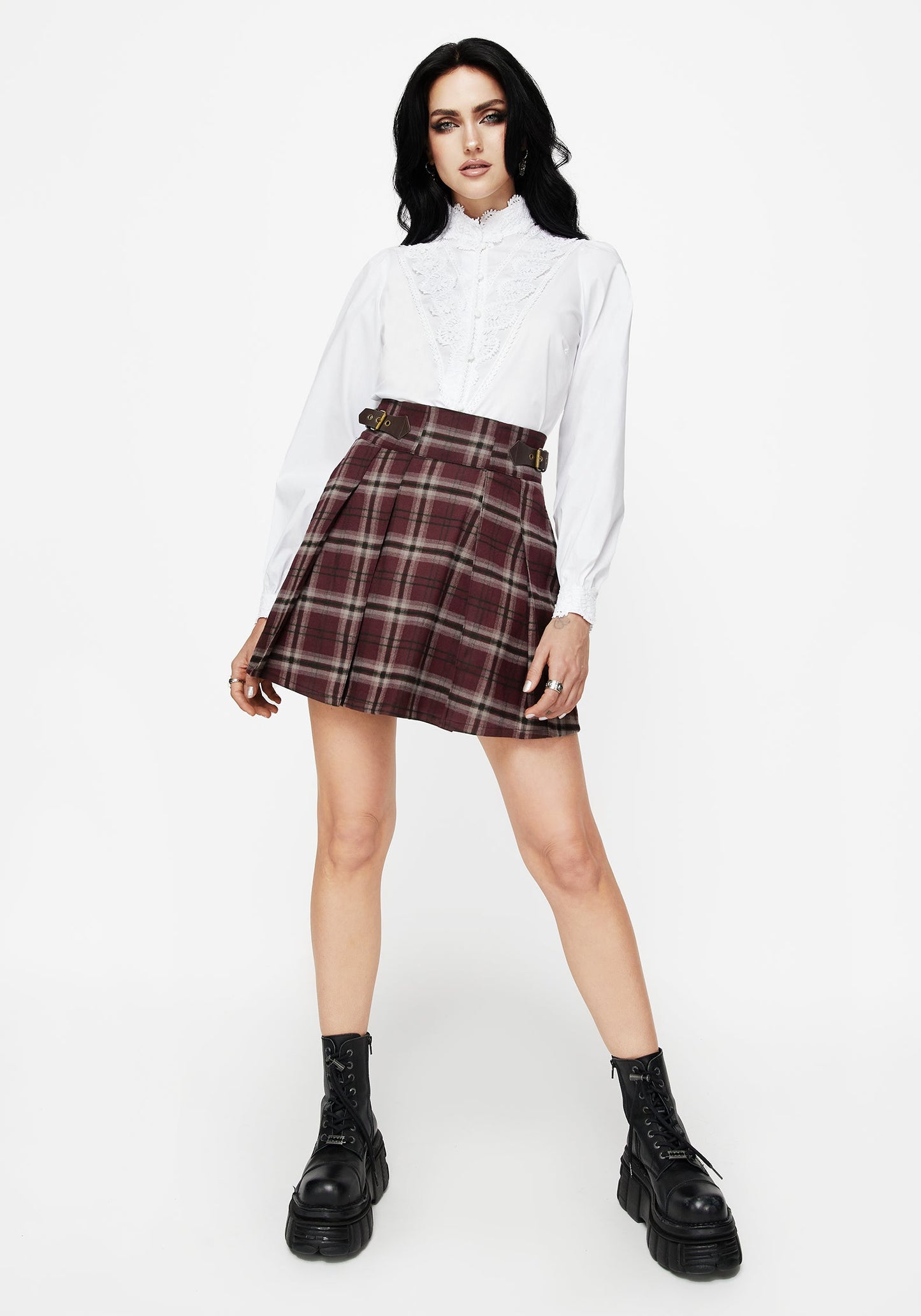 Morgaine Lace Detail Button Up Shirt - White