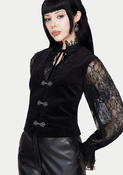 Mire Sleeveless Corduroy Waistcoat Top