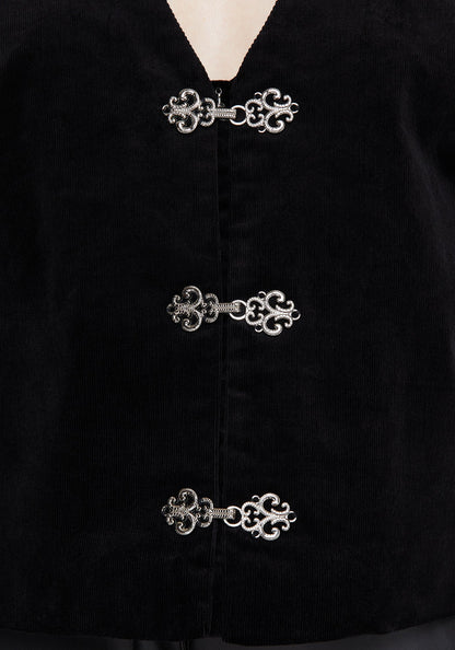 Mire Sleeveless Corduroy Waistcoat Top