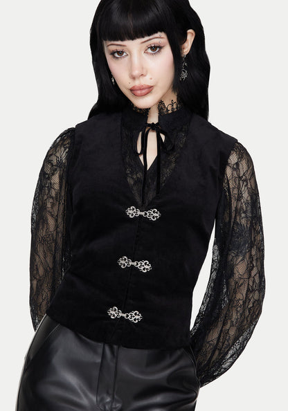 Mire Sleeveless Corduroy Waistcoat Top