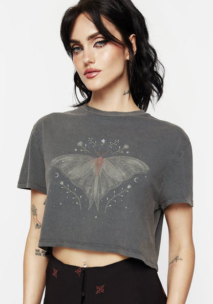 Drift Cotton-Blend Jersey Cropped T-Shirt