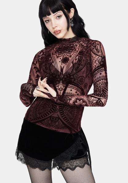 Loveday Paisley Printed High Neck Top