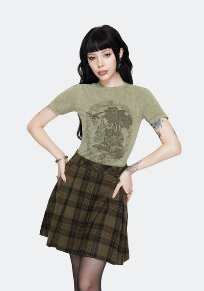 Thymus Graphic Print Fitted Cotton T-Shirt