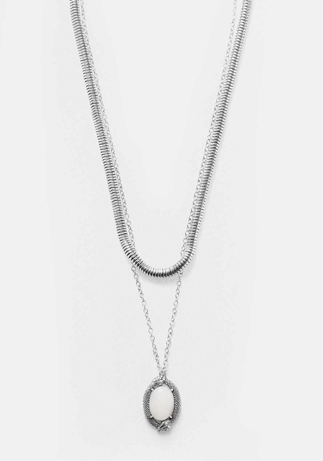 SERPENT MOONSTONE MULTI-CHAIN NECKLACE