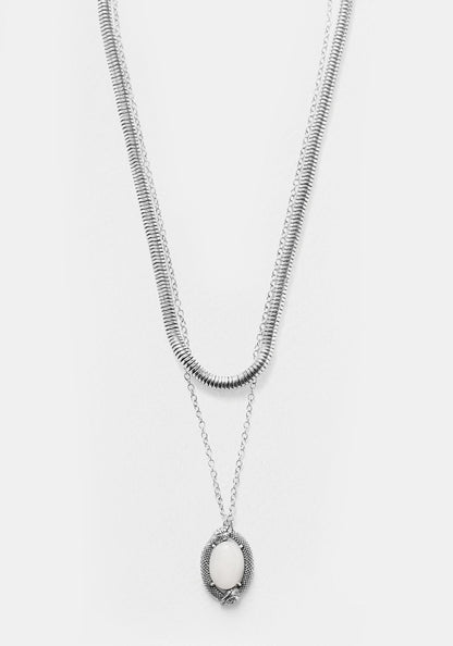 SERPENT MOONSTONE MULTI-CHAIN NECKLACE