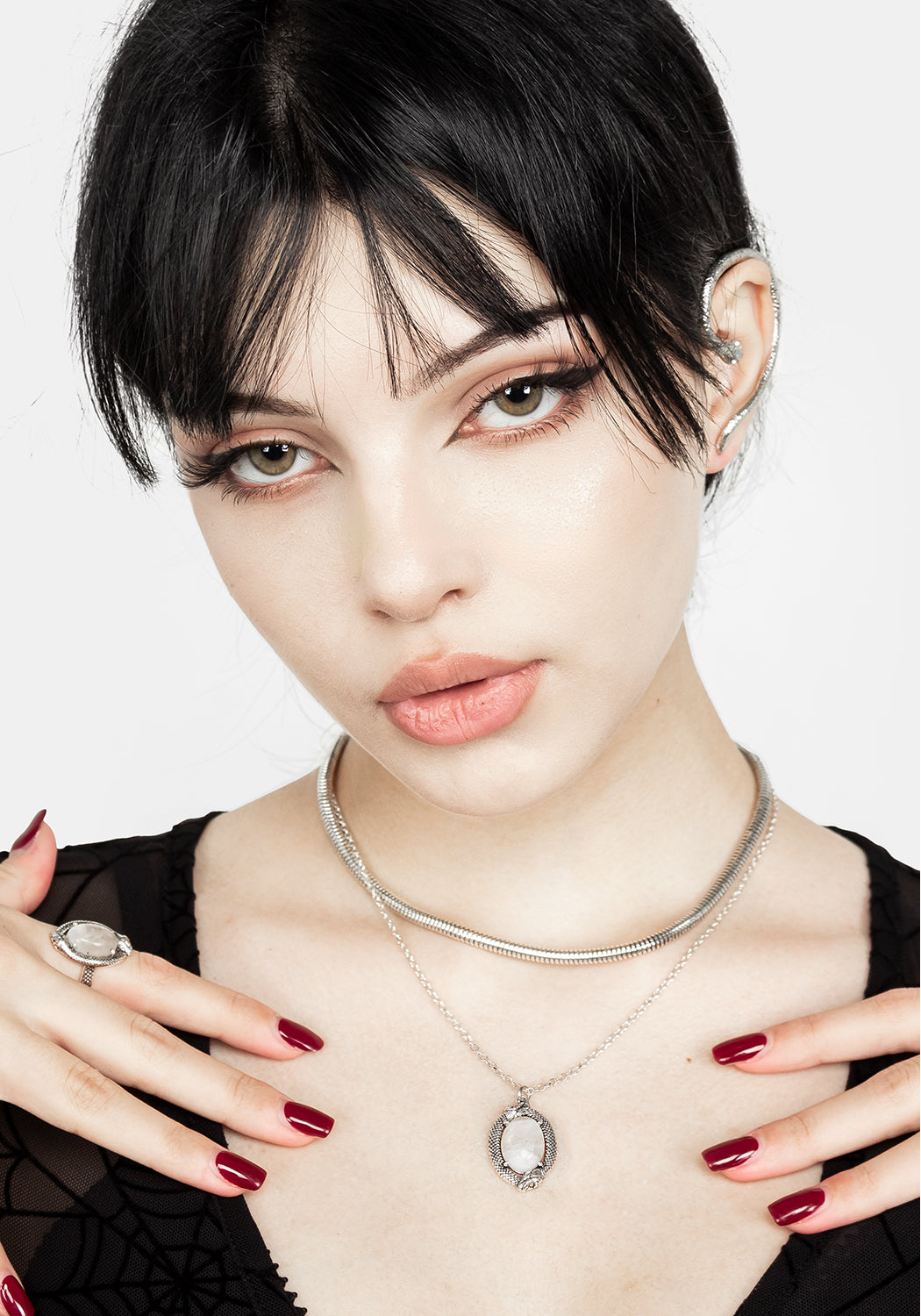 SERPENT MOONSTONE MULTI-CHAIN NECKLACE