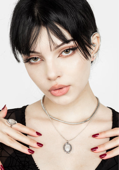 SERPENT MOONSTONE MULTI-CHAIN NECKLACE