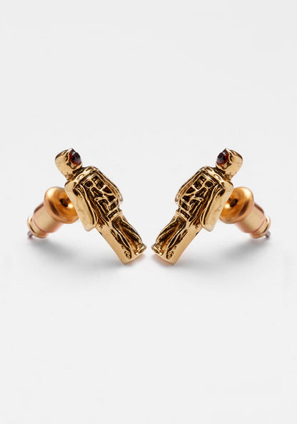 WICKER MAN STUD EARRINGS