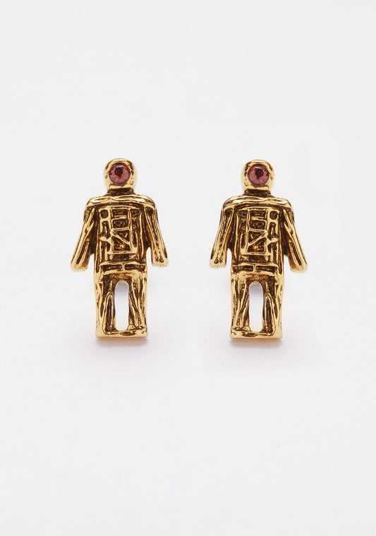WICKER MAN STUD EARRINGS