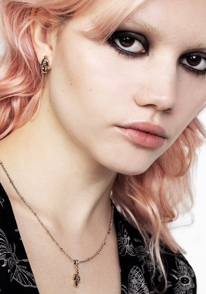 WICKER MAN STUD EARRINGS