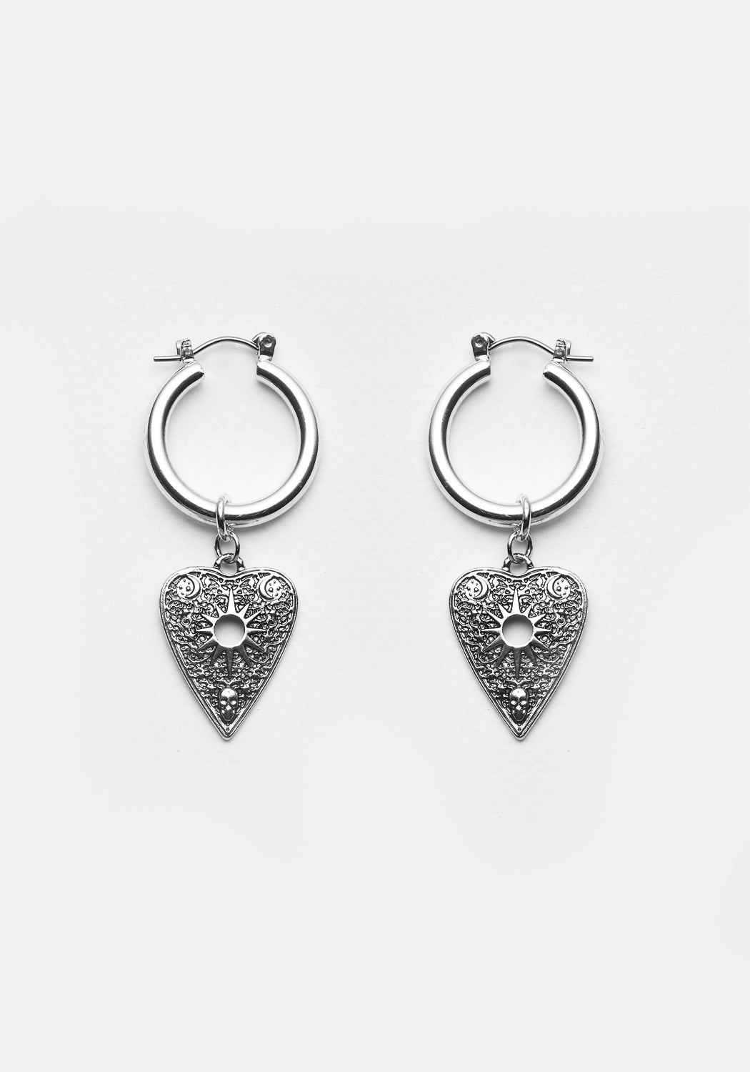 OUIJA PLANCHETTE HOOP EARRINGS