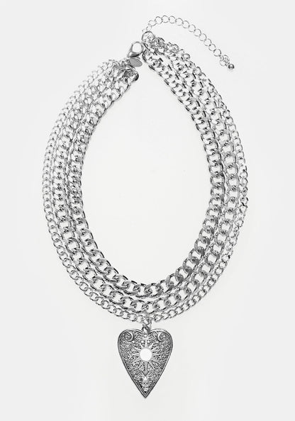 OUIJA PLANCHETTE MULTI-CHAIN NECKLACE