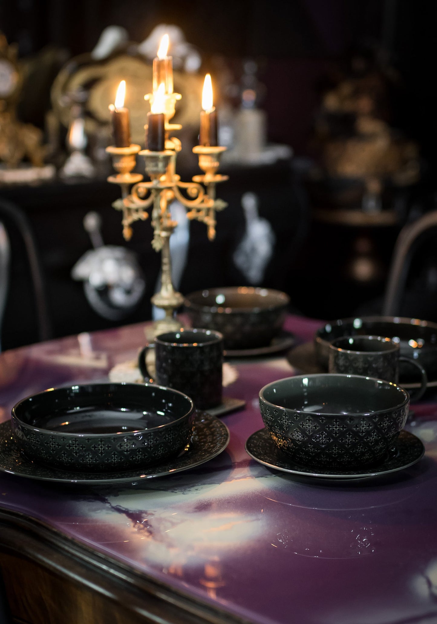 Crux Debossed Ombre Side Plate (4 Piece Set)