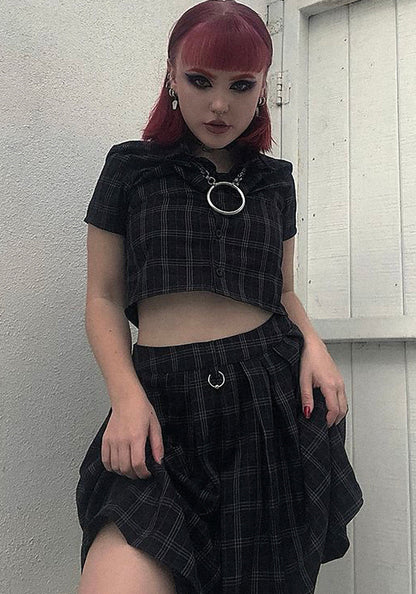 Jinx Check Co Ord Skirt